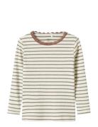 Nmfnette Slim Ls Top Tops T-shirts Long-sleeved T-shirts Cream Name It