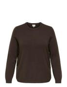 Carmargaretha Ls Button Pullover Knt Tops Knitwear Jumpers Brown ONLY ...