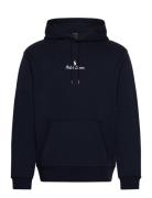 Logo Double-Knit Hoodie Tops Sweat-shirts & Hoodies Hoodies Black Polo...