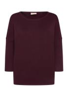 Pullover Tops Knitwear Jumpers Burgundy FREE/QUENT