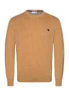 Cotton Yd Sweater Tops Knitwear Round Necks Beige Timberland