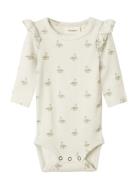 Nbfgavo Eko Ls Slim Body Lil Noos Bodies Long-sleeved White Lil'Atelie...