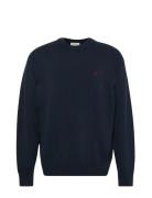 Ls Ez Cotton Crewnk Sweater 12Gg Tops Knitwear Round Necks Navy Calvin...