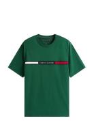 Hilfiger Chest Insert Tee Tops T-shirts Short-sleeved Green Tommy Hilf...