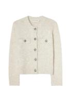 Julee Cardigan Tops Knitwear Cardigans Cream Ida Sjöstedt