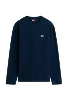 Tjm Reg Badge Tee Ls Tops T-shirts Long-sleeved Navy Tommy Jeans