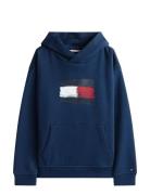 Flag Hoodie Tops Sweat-shirts & Hoodies Hoodies Navy Tommy Hilfiger