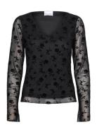Lucille Top Tops T-shirts & Tops Long-sleeved Black Noella