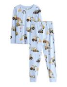 Pyjamas Fire Trucks Working V Pyjamasetti Pyjama Blue Lindex