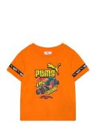 Puma X Hot Wheels Graphic Tee Tops T-shirts Short-sleeved Orange PUMA