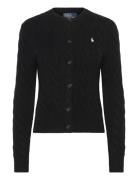 Cable-Knit Wool-Cashmere Cardigan Tops Knitwear Cardigans Black Polo R...