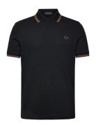 Twin Tipped Fp Shirt Tops Polos Short-sleeved Black Fred Perry
