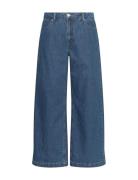 Mschrylan Elena Pants Bottoms Jeans Wide Blue MSCH Copenhagen