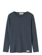 Plain Tee Ls Tops T-shirts Long-sleeved T-shirts Blue MarMar Copenhage...