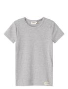 Plain Tee Ss Tops T-shirts Short-sleeved Grey MarMar Copenhagen