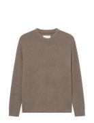 Wwandy Crew Neck 25191 Tops Knitwear Round Necks Beige WOOD WOOD