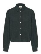 Kavera Button Shirt Tops Shirts Long-sleeved Khaki Green Kaffe