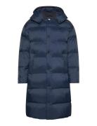 Ls Long Length Hooded Nylon Puff Vuorillinen Takki Topattu Takki Navy ...