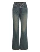 Beat Jeans Mid Blue Dirty-26 Bottoms Jeans Wide Navy Hope