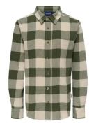 Osjgudmund Ls Checked Shirt Noos Tops Shirts Long-sleeved Shirts Green...