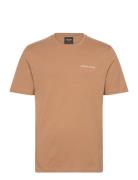 Script T-Shirt Tops T-shirts Short-sleeved Beige Lyle & Scott