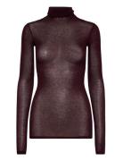 Massachusetts Tops Knitwear Turtleneck Burgundy American Vintage