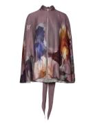 Rodebjer Thea Flower Tops Blouses Long-sleeved Purple RODEBJER