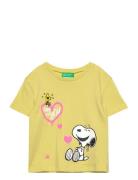 T-Shirt Tops T-shirts Short-sleeved Green United Colors Of Benetton