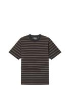 Cotton Jersey Stripe Frode Tee Tops T-shirts Short-sleeved Black Mads ...