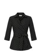 Kiira Tops Blouses Short-sleeved Black Andiata