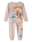 Nmfadas Pawpatrol Ls Nightset Noos Cplg Pyjamasetti Pyjama Pink Name I...