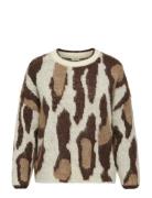 Caredelie Life Ls Jq O-Neck Knt Tops Knitwear Jumpers Beige ONLY Carma...