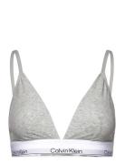 Unlined Triangle Lingerie Bras & Tops Soft Bras Bralette Grey Calvin K...
