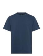 Patrick Organic Tee Tops T-shirts Short-sleeved Navy Clean Cut Copenha...