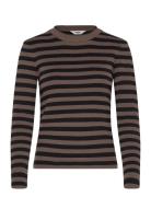 Objester Sli L/S Knit Pullover Noos Tops Knitwear Jumpers Brown Object