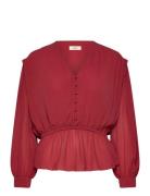 Linsay Tops Blouses Long-sleeved Burgundy SUNCOO Paris