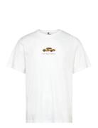 Car Collection T-Shirt Tops T-shirts Short-sleeved White Fat Moose
