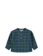 Enoz Tops Shirts Long-sleeved Shirts Navy Molo