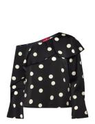 Maidencras Blouse Tops Blouses Long-sleeved Black Cras