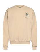 Sdrami Tops Sweat-shirts & Hoodies Sweat-shirts Cream Solid
