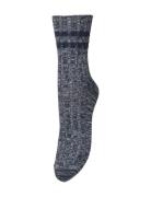 Spacee Cotta Sock Lingerie Socks Regular Socks Navy Becksöndergaard