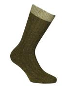 Merino Silk Rib Crew 1-Pack Lingerie Socks Regular Socks Khaki Green A...
