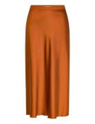 Hana Satin Silk Skirt Designers Knee-length & Midi Orange Ahlvar Galle...