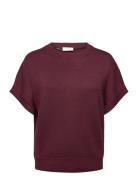 Fqani-Pu-Bat Tops Knitwear Jumpers Burgundy FREE/QUENT