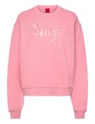 Deroxina_4 Tops Sweat-shirts & Hoodies Sweat-shirts Pink HUGO