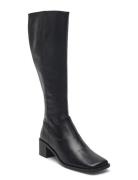 Long Boots X-Wide Korkeavartiset Saapikkaat Black Billi Bi