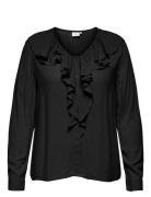 Carkana L/S Shirt Wvn Tops Blouses Long-sleeved Black ONLY Carmakoma