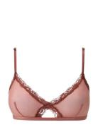 Mesh Lace Trim Triangle Bralette Lingerie Bras & Tops Soft Bras Bralet...