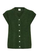 Ihbelablue Wa Vests Knitted Vests Green ICHI