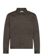 Ls Cotton Overshirt Tops Overshirts Brown Calvin Klein Jeans